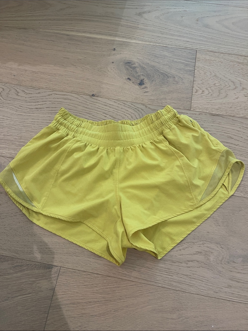 Women's Athletic Yellow Running Shorts